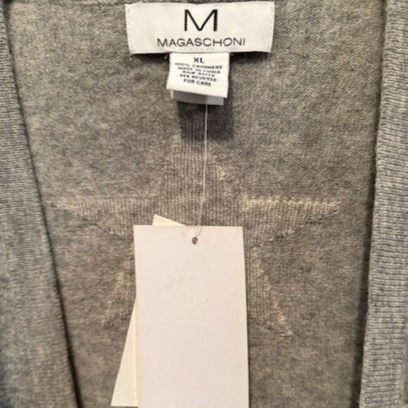 Magaschino 100% cashmere open front Star cardigan Sweater - Picture 15 of 16